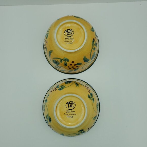 Whole Home French Country Berries En Provence Soup Cereal Bowls Berries & Leaves - Picture 4 of 10